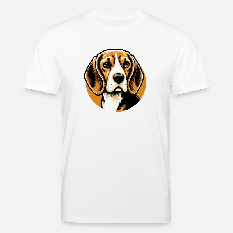 Chien Beagle tête - T-shirt bio CREATOR Stanley/Stella Unisexe - blanc