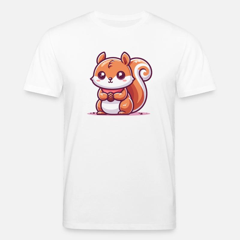 Ecureuil avec une graine - T-shirt bio CREATOR Stanley/Stella Unisexe - blanc