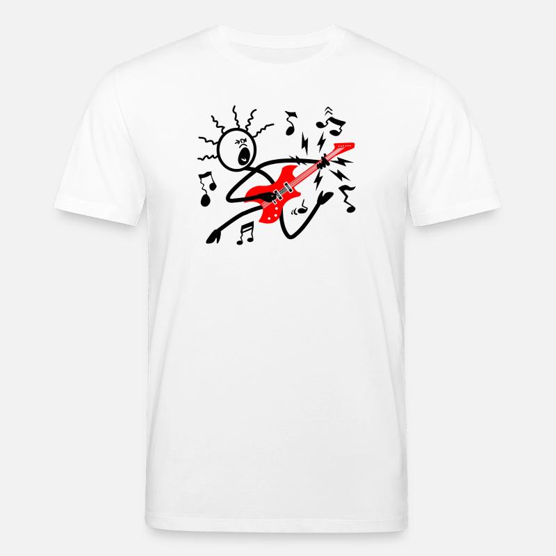 Guitare électrique rouge - T-shirt bio CREATOR Stanley/Stella Unisexe - blanc