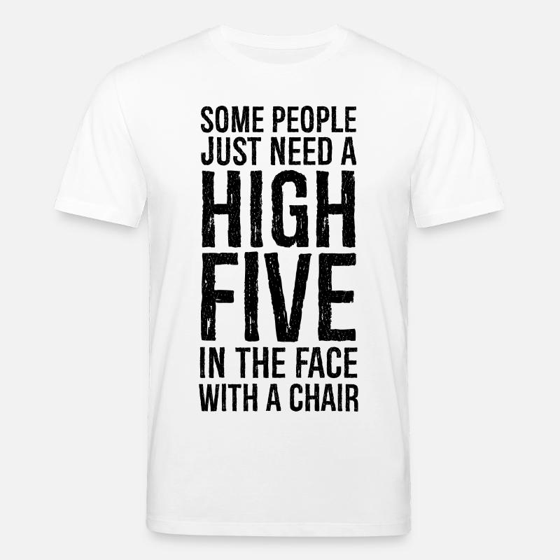 Some People Need A High Five - T-shirt bio CREATOR Stanley/Stella Unisexe - blanc