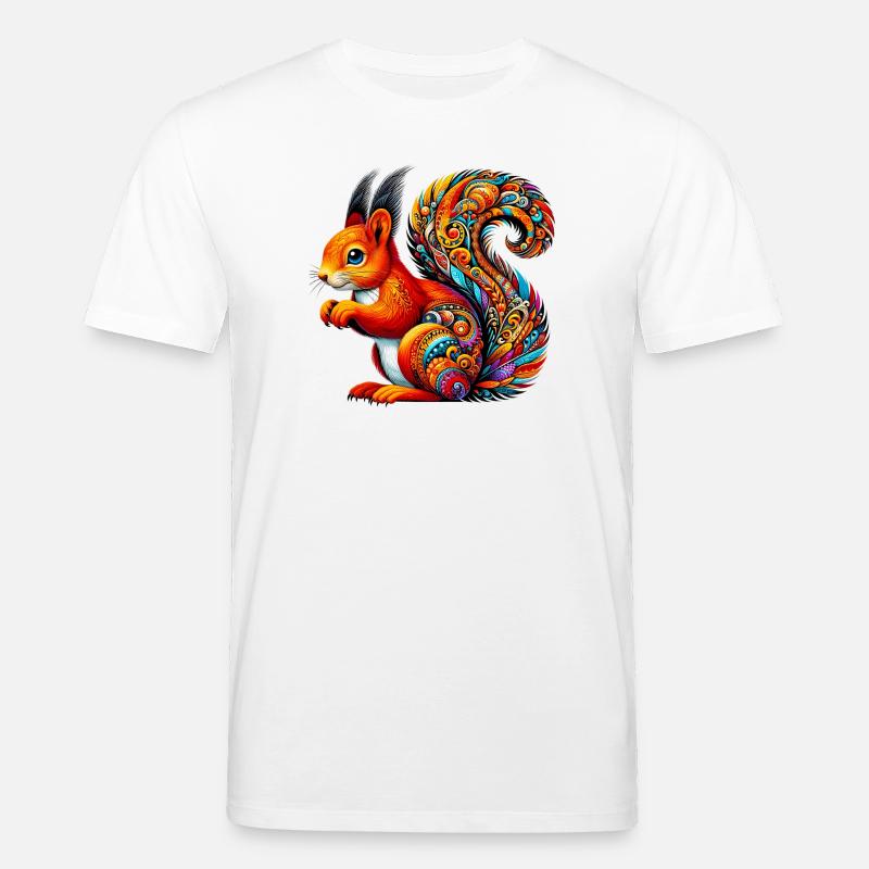 Eichhörnchen - Stanley/Stella Unisex Bio-T-Shirt CREATOR  - Weiß