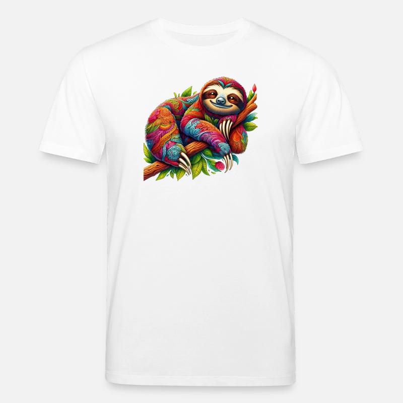 Faultier - Stanley/Stella Unisex Bio-T-Shirt CREATOR  - Weiß