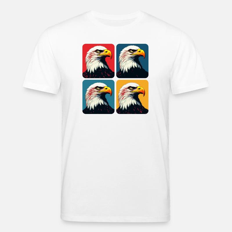 Bald eagle - Stanley/Stella CREATOR Unisex Organic T-Shirt - white
