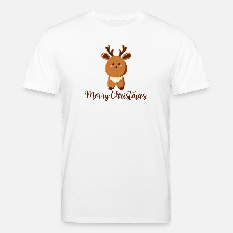 Renne pour Noël - Joyeux Noël - T-shirt bio CREATOR Stanley/Stella Unisexe - blanc