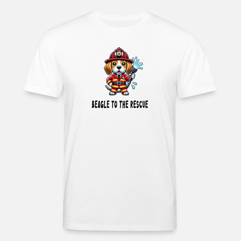 Beagle à la rescousse - T-shirt bio CREATOR Stanley/Stella Unisexe - blanc