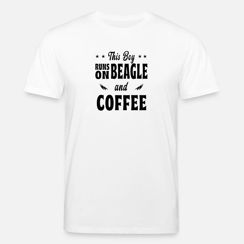 Dieser Junge Beagle Kaffee Design - Stanley/Stella Unisex Bio-T-Shirt CREATOR  - Weiß