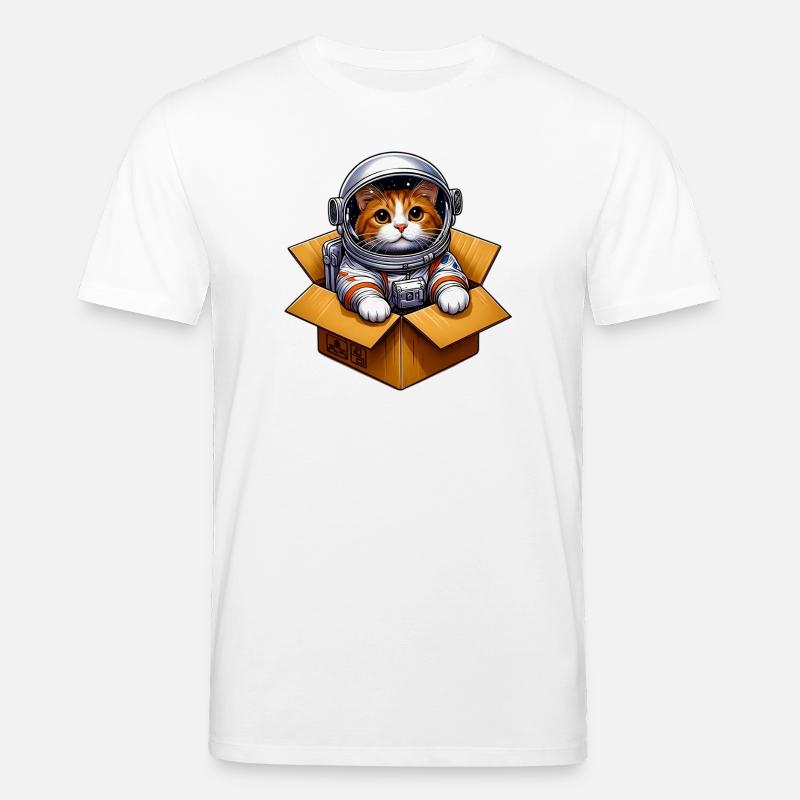 Astronaut Katze - Stanley/Stella Unisex Bio-T-Shirt CREATOR  - Weiß