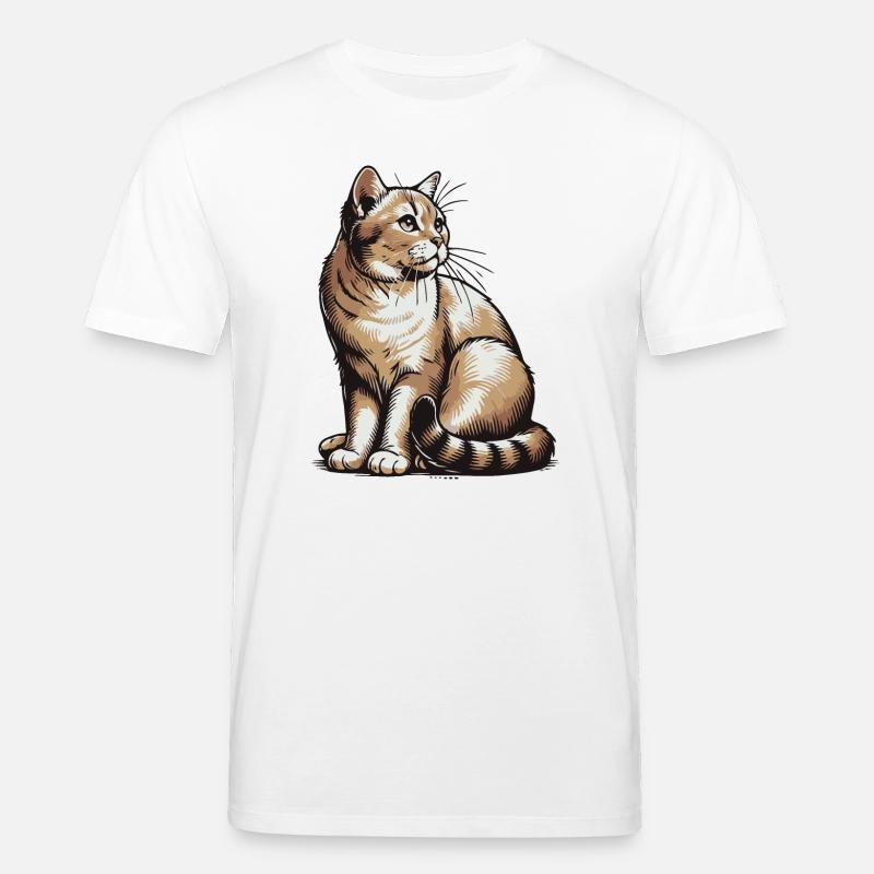 Katze - Stanley/Stella Unisex Bio-T-Shirt CREATOR  - Weiß