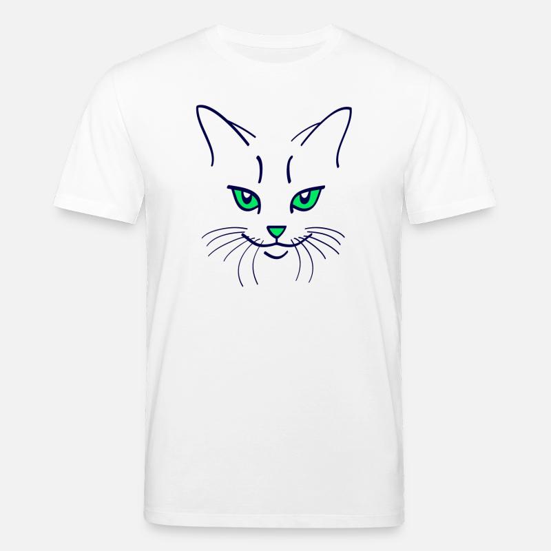 42 Katze Farbe - Stanley/Stella Unisex Bio-T-Shirt CREATOR  - Weiß