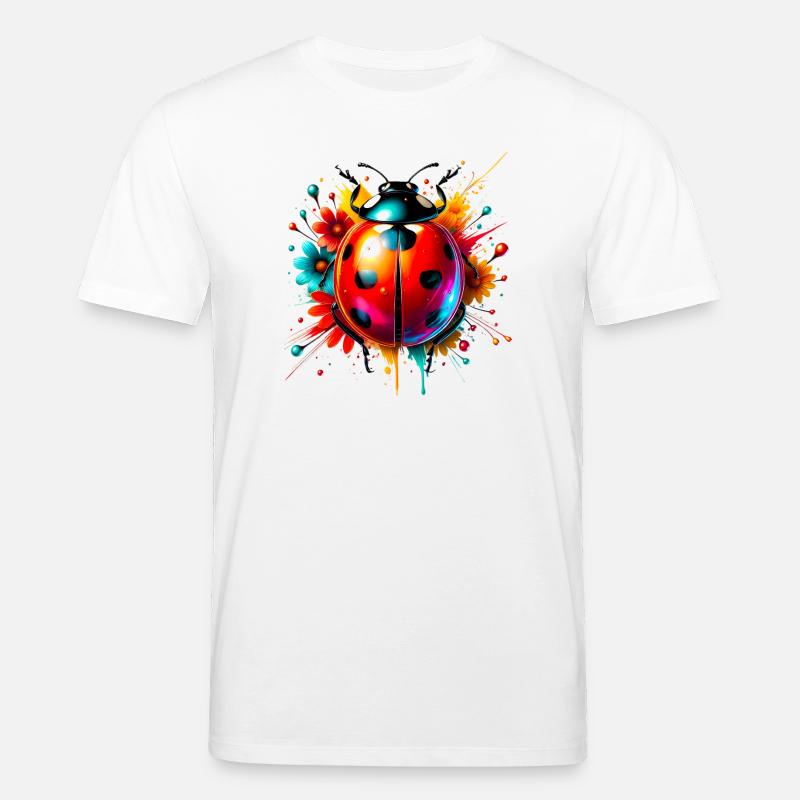 Marienkäfer - Stanley/Stella Unisex Bio-T-Shirt CREATOR  - Weiß