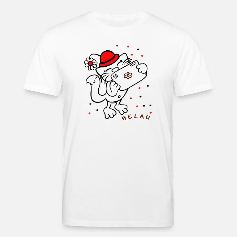 Katze feiert Karneval - Stanley/Stella Unisex Bio-T-Shirt CREATOR  - Weiß
