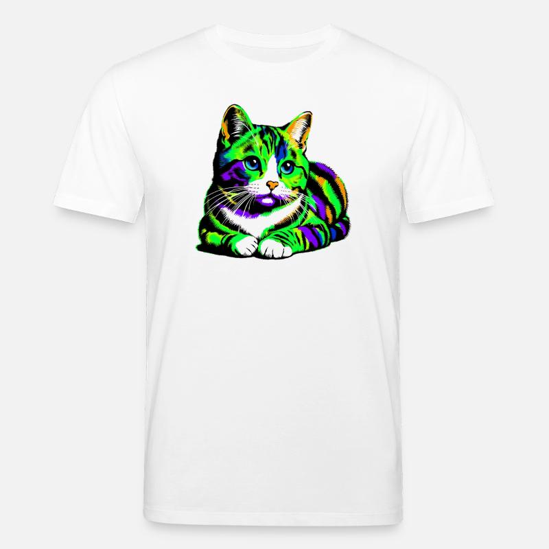 Katze - Stanley/Stella Unisex Bio-T-Shirt CREATOR  - Weiß