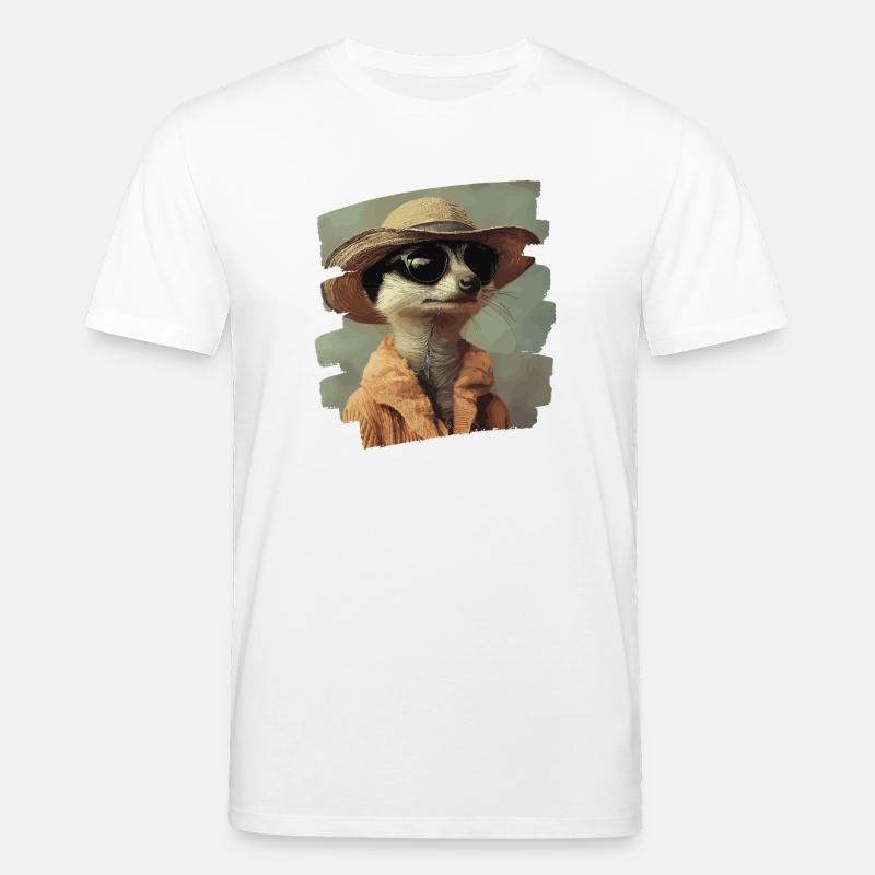 Erdmännchen Retro - Stanley/Stella Unisex Bio-T-Shirt CREATOR  - Weiß