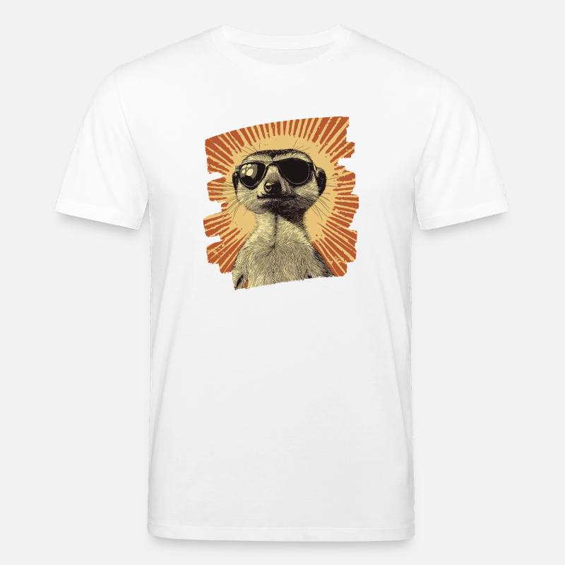 Erdmännchen Retro - Stanley/Stella Unisex Bio-T-Shirt CREATOR  - Weiß