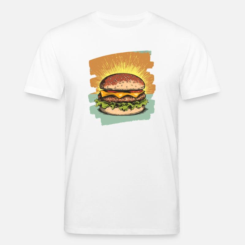 Burger Retro - Stanley/Stella Unisex Bio-T-Shirt CREATOR  - Weiß