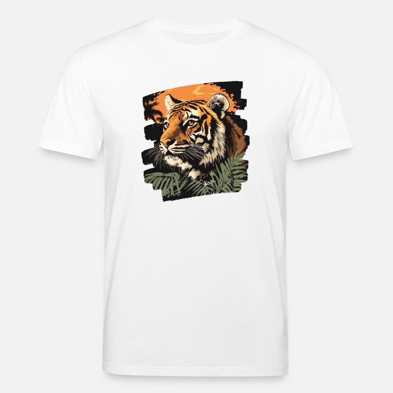 Tiger Retro - Stanley/Stella Unisex Bio-T-Shirt CREATOR  - Weiß