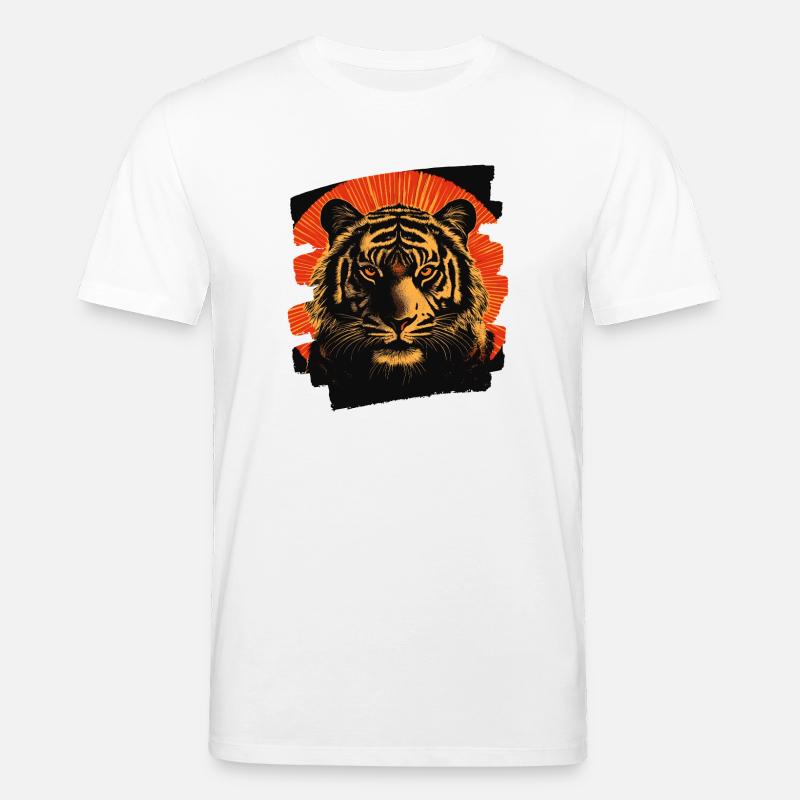 Tiger Retro - Stanley/Stella Unisex Bio-T-Shirt CREATOR  - Weiß