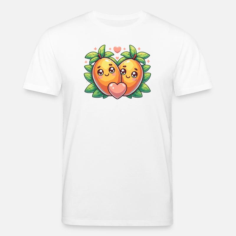 Süßes Mango Design - Paar Geschenk - Stanley/Stella Unisex Bio-T-Shirt CREATOR  - Weiß