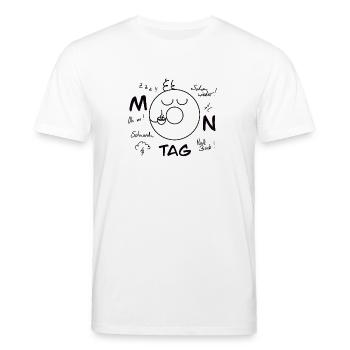 Monday Blues - Stanley/Stella CREATOR Unisex Organic T-Shirt - white - Front - Alina (178cm) & Michal (187cm)