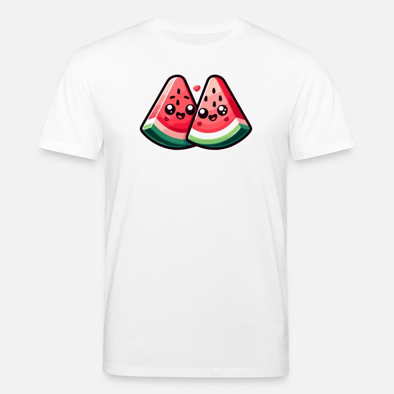 Süßes Melonen Design - Stanley/Stella Unisex Bio-T-Shirt CREATOR  - Weiß