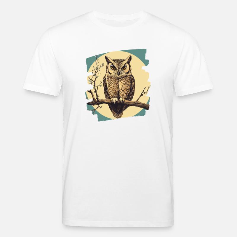 Eule - Stanley/Stella Unisex Bio-T-Shirt CREATOR  - Weiß