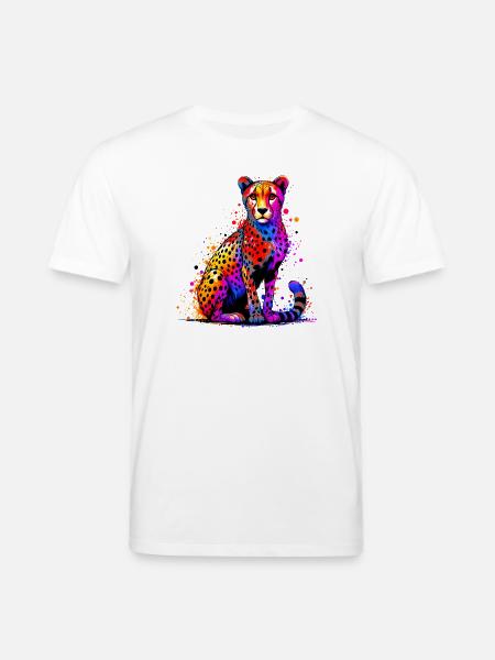 Guépard - T-shirt bio CREATOR Stanley/Stella Unisexe - blanc