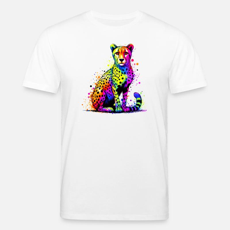 Guépard - T-shirt bio CREATOR Stanley/Stella Unisexe - blanc