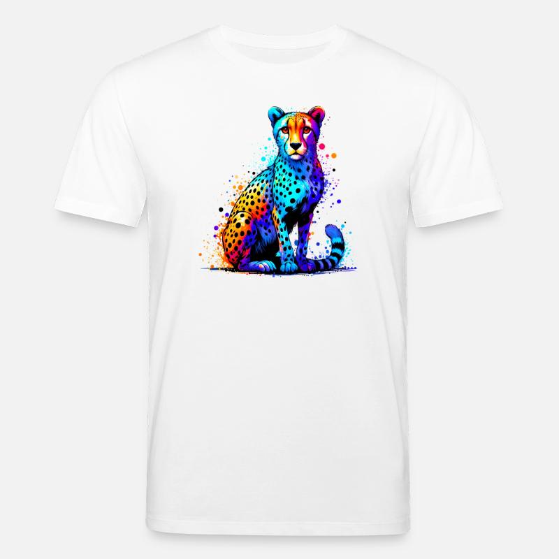 Guépard - T-shirt bio CREATOR Stanley/Stella Unisexe - blanc