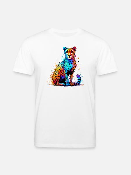 Guépard - T-shirt bio CREATOR Stanley/Stella Unisexe - blanc