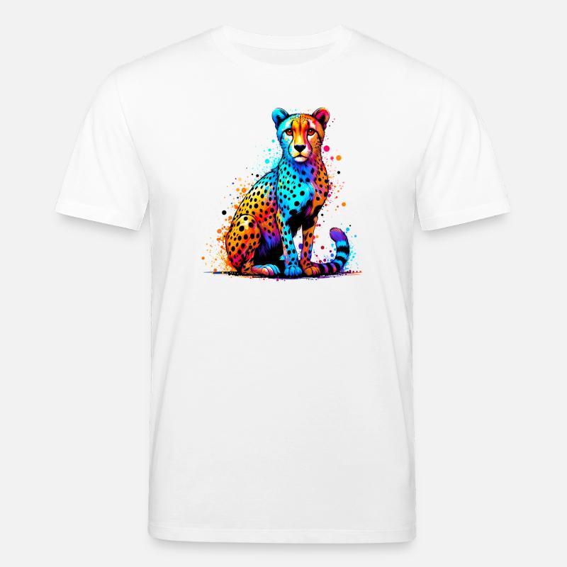 Guépard - T-shirt bio CREATOR Stanley/Stella Unisexe - blanc