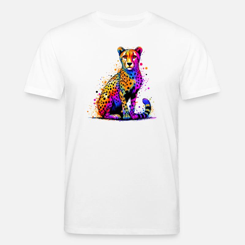 Guépard - T-shirt bio CREATOR Stanley/Stella Unisexe - blanc