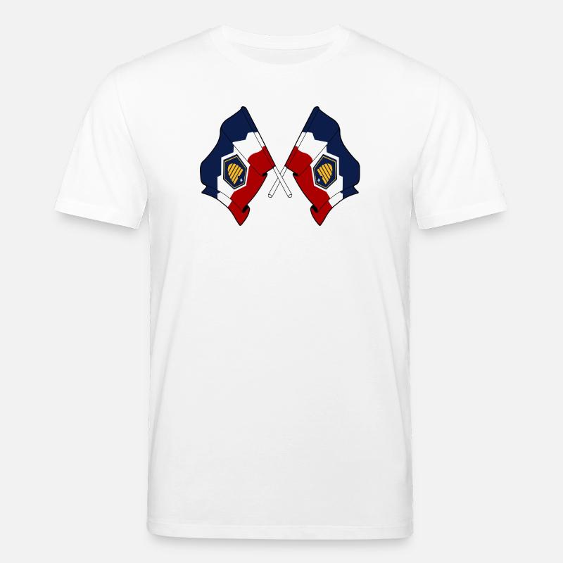 Deux drapeaux traversent l’Utah - T-shirt bio CREATOR Stanley/Stella Unisexe - blanc