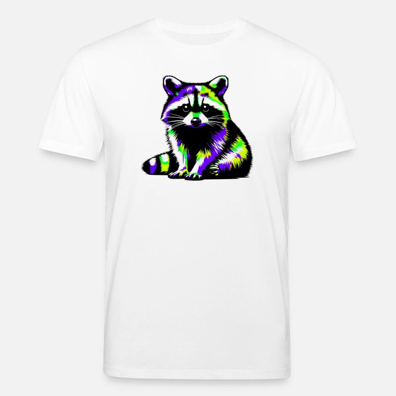 Waschbär - Stanley/Stella Unisex Bio-T-Shirt CREATOR  - Weiß
