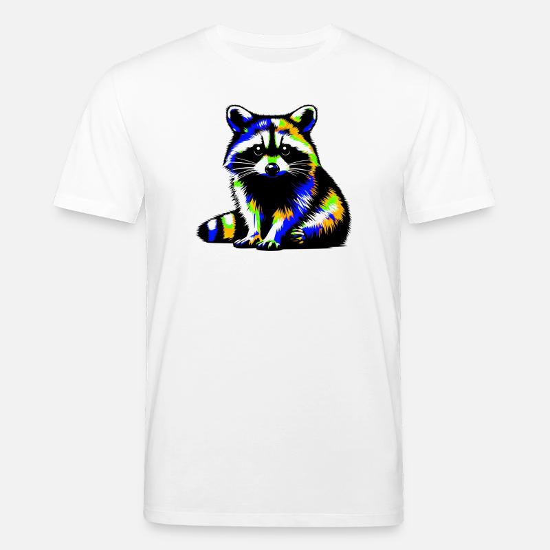 Waschbär - Stanley/Stella Unisex Bio-T-Shirt CREATOR  - Weiß