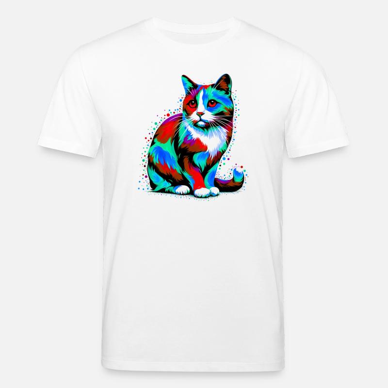 Katze - Stanley/Stella Unisex Bio-T-Shirt CREATOR  - Weiß