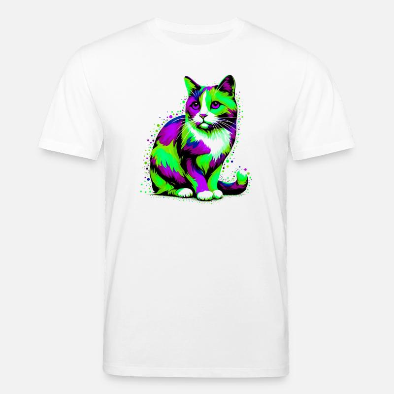 Katze - Stanley/Stella Unisex Bio-T-Shirt CREATOR  - Weiß