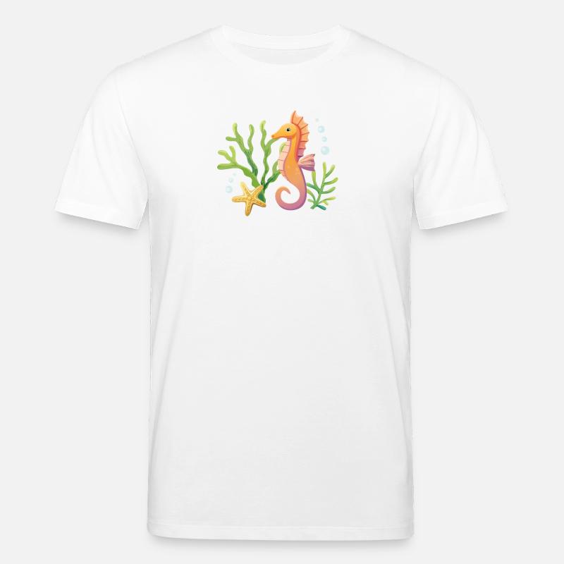 Seepferdchen Motiv - Stanley/Stella Unisex Bio-T-Shirt CREATOR  - Weiß