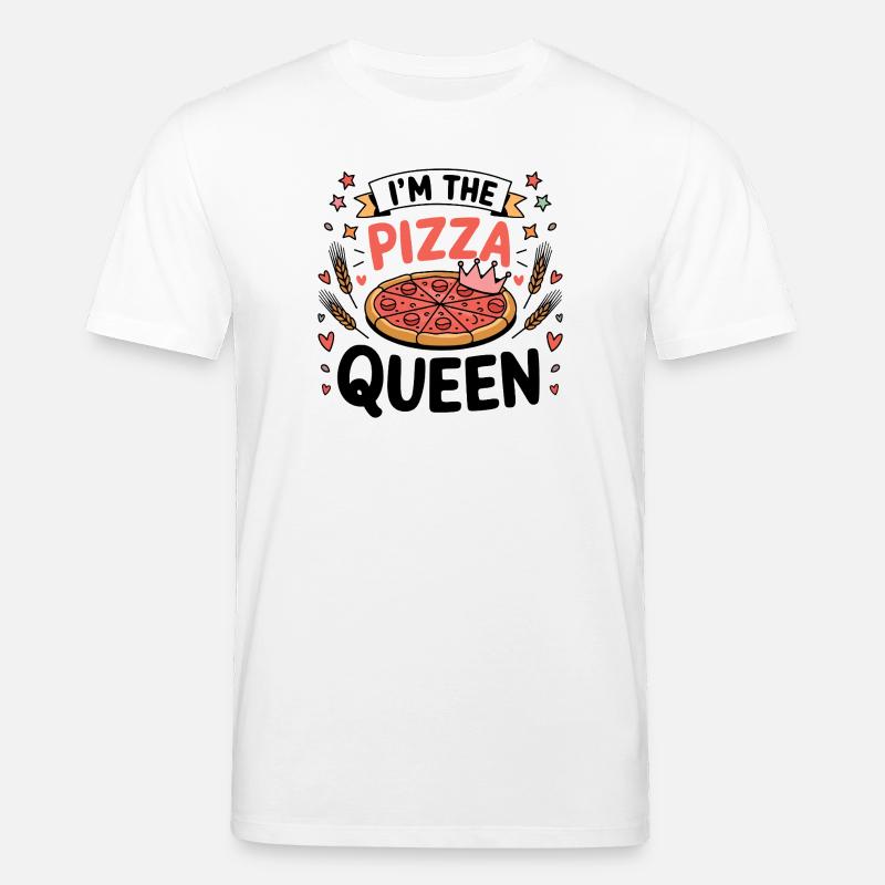Ich bin die Pizza-Queen - Stanley/Stella Unisex Bio-T-Shirt CREATOR  - Weiß