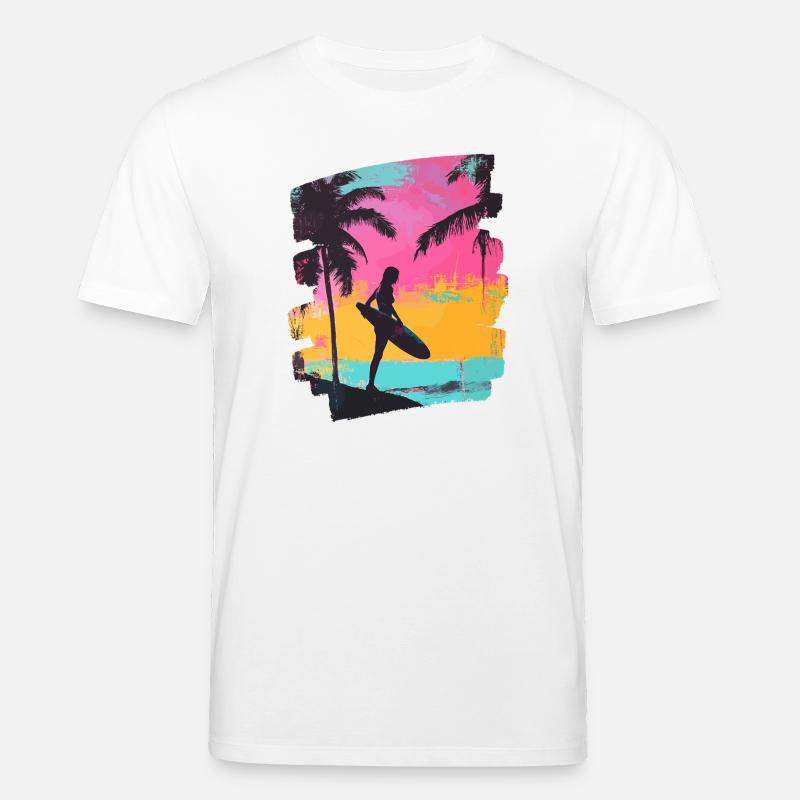 Surfeur Surf Planche de surf Surf - T-shirt bio CREATOR Stanley/Stella Unisexe - blanc