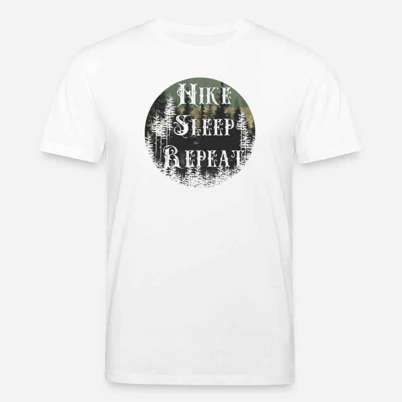 Make Sleep Repeat – Waldsilhouette Rund - Stanley/Stella Unisex Bio-T-Shirt CREATOR  - Weiß