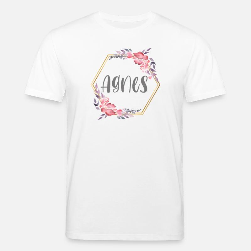 Agnes Mädchen Name personalisiertes Geschenk - Stanley/Stella Unisex Bio-T-Shirt CREATOR - Weiß