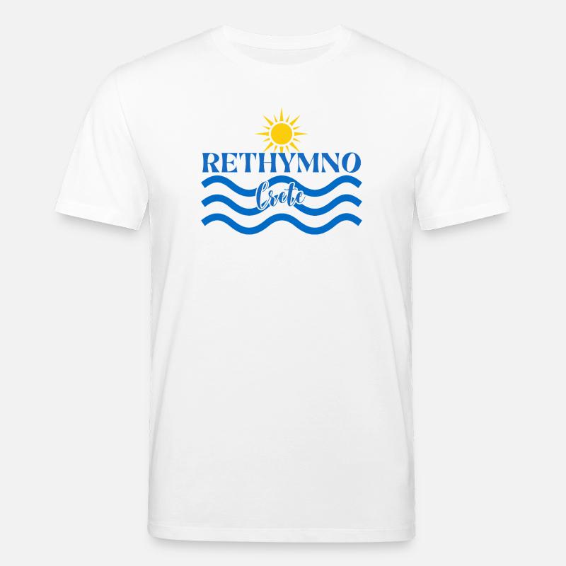 Rethymno Sunset Wave Design - Stanley/Stella Unisex Bio-T-Shirt CREATOR  - Weiß