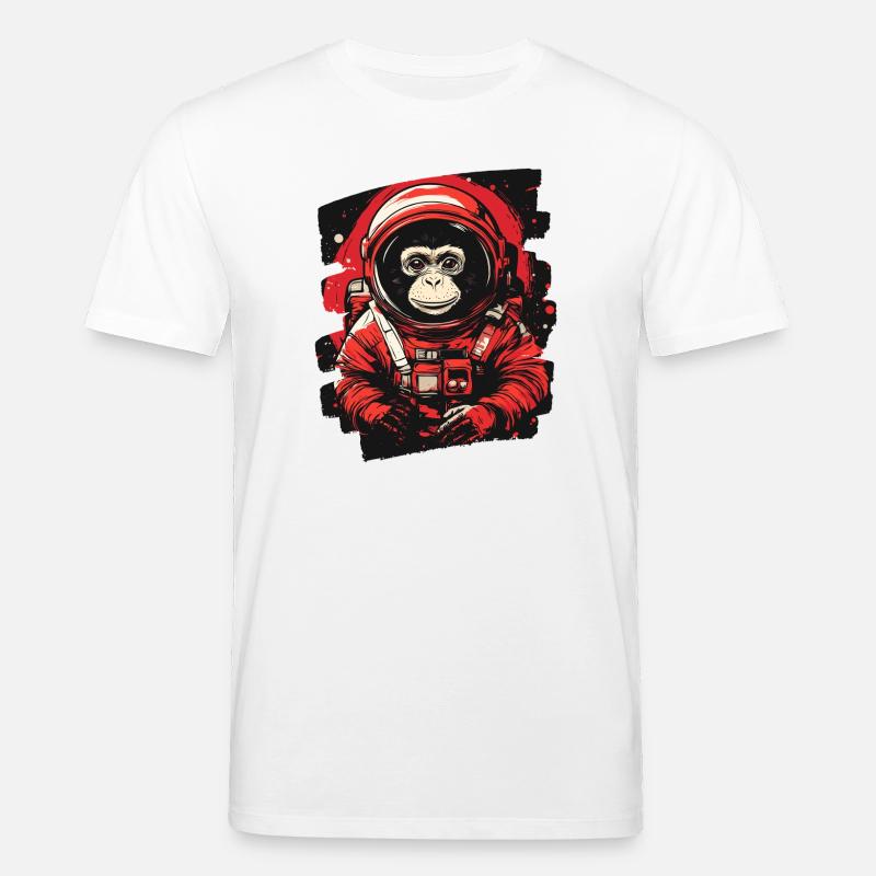 Affe Astronaut - Stanley/Stella Unisex Bio-T-Shirt CREATOR  - Weiß