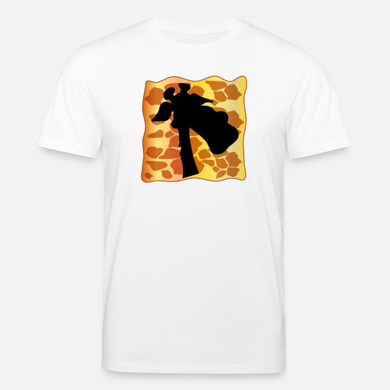 GIRAFFE RAFF PATTERN - Stanley/Stella CREATOR Unisex Organic T-Shirt - white
