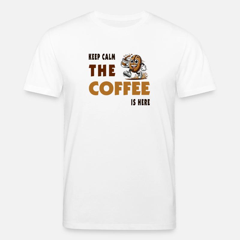 Keep Calm – The Coffee Is Here - Stanley/Stella Unisex Bio-T-Shirt CREATOR  - Weiß