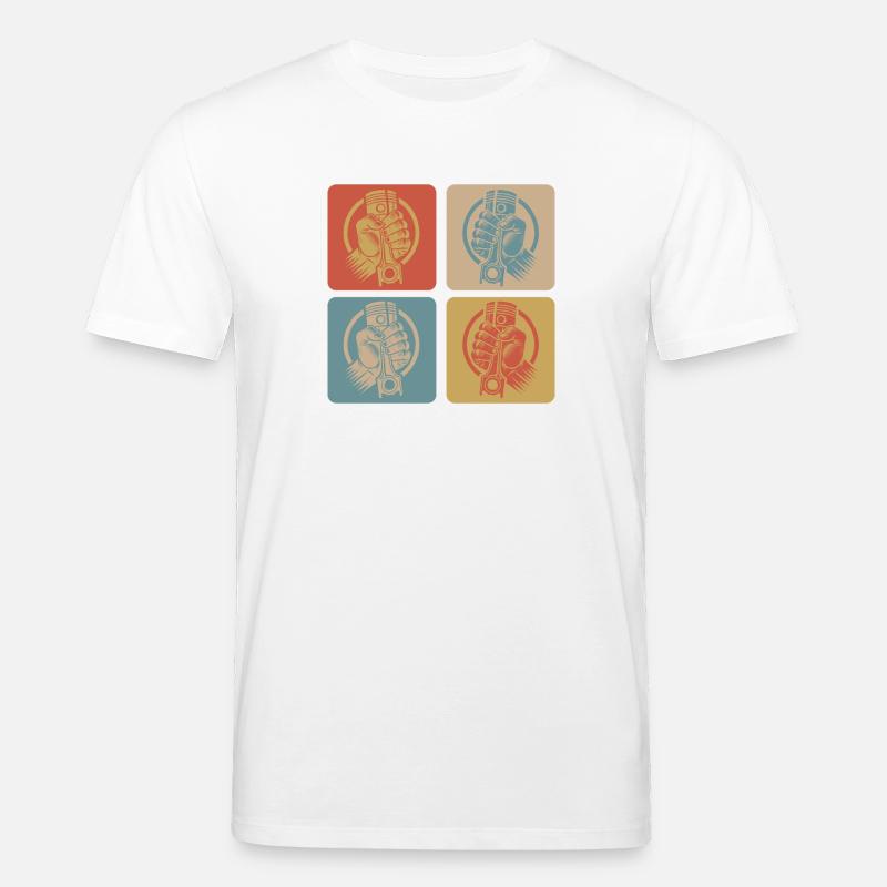 Schrauber Power Retro Style - Stanley/Stella Unisex Bio-T-Shirt CREATOR  - Weiß