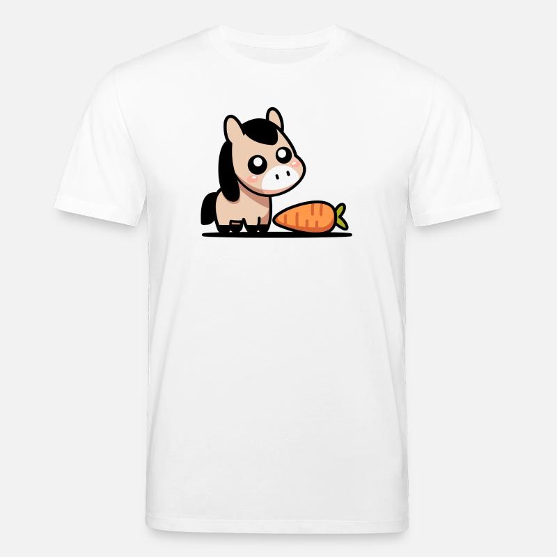 Pferdchen mit Karotte - Stanley/Stella Unisex Bio-T-Shirt CREATOR  - Weiß