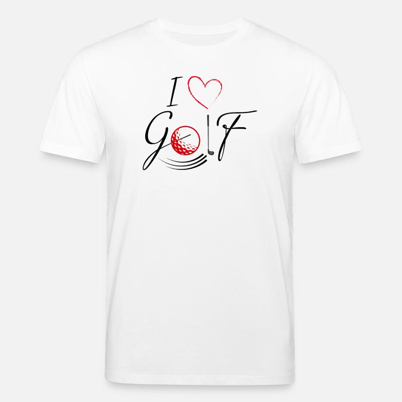 J’aime le golf - noir - T-shirt bio CREATOR Stanley/Stella Unisexe - blanc