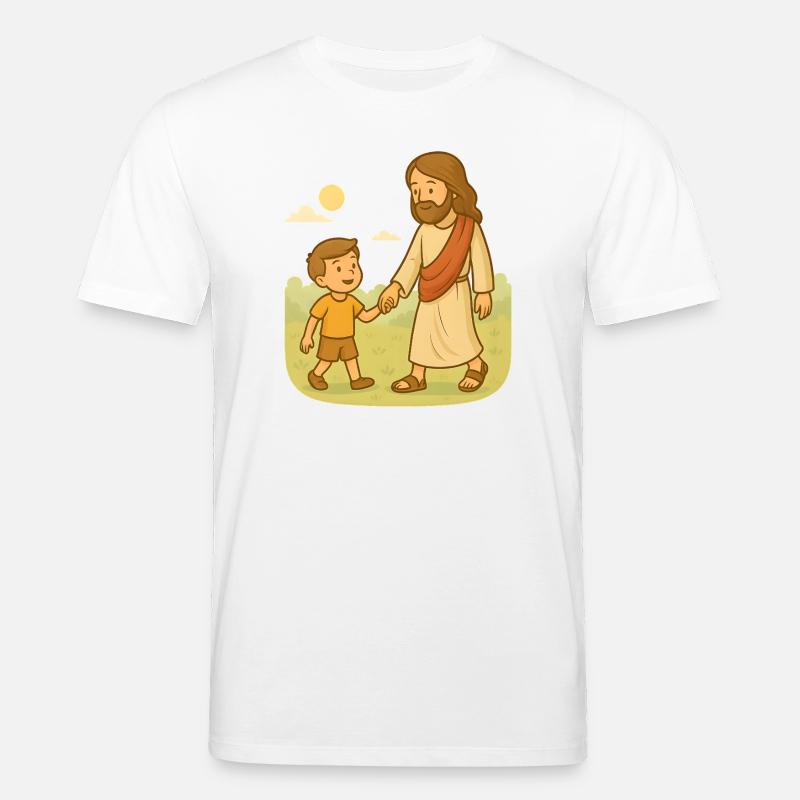Mit Jesus gehen (Junge) - Stanley/Stella Unisex Bio-T-Shirt CREATOR  - Weiß