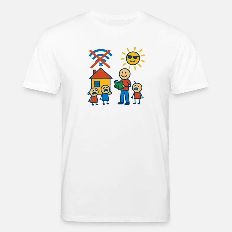 Pas de Wi-Fi, pas de pitié - T-shirt bio CREATOR Stanley/Stella Unisexe - blanc